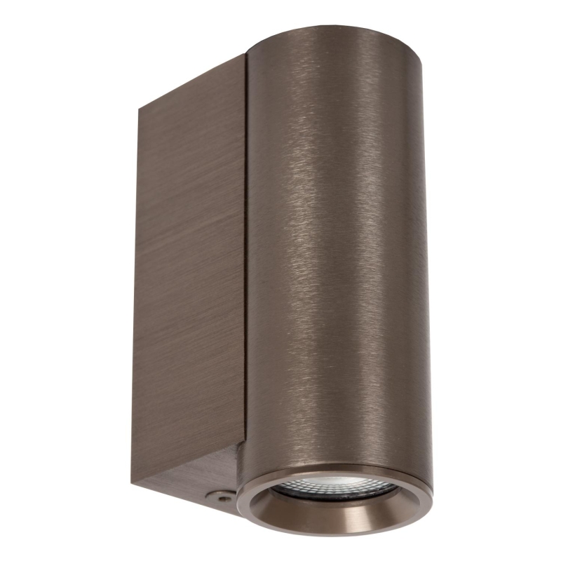 Lucide DUPLA - Wall spotlight / Wall light - 1xGU10 (MR11) - Rust Brown